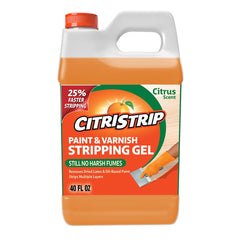 Citristrip envase frontal mostrando 40 oz y aroma cítrico, práctico para proyectos