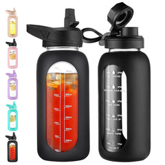 CIVAGO botella 32 oz frontal con pajita, hidratación visible y elegante