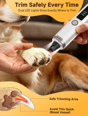 Ckin pet dispositivo en mano mostrando agarre ergonómico y control cómodo
