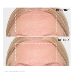 CLARINS aplicación del DOUBLE SERUM en la mano para mostrar su fluidez
