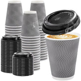 Clawsoff frente del pack de 100 vasos gris, solución económica