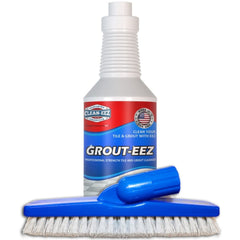 Clean-eez vista frontal de la botella con cabezal mostrando diseño ergonómico y ahorro