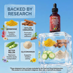 Clean Nutraceuticals gotas sobre cuchara destacando textura líquida concentrada