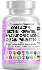 Clean Nutraceuticals frasco delante mostrando la etiqueta clara y beneficios