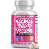 Clean Nutraceuticals frasco frontal con cápsulas, apoyo íntimo conveniente
