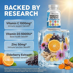 Clean Nutraceuticals ingredientes clave: zinc, quercetina y vitamina C visibles