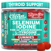 Clean Nutraceuticals frasco frontal mostrando ThyroGlow, apoyo nutritivo fácil