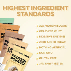 Clean Simple Eats sobre en mano muestra tamaño porción y portabilidad práctica