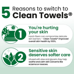 CLEAN SKIN CLUB toalla usada para secar rostro con suavidad y control