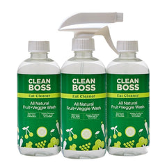 CleanBoss frasco frontal mostrando etiqueta y tamaño, confianza y claridad