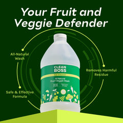 CleanBoss detalle de etiqueta con instrucciones y beneficios claros