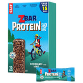 Clif Kid ZBar caja frontal mostrando 15 barras, fácil almacenamiento