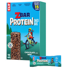 Clif Kid ZBar caja frontal mostrando 15 barras, fácil almacenamiento