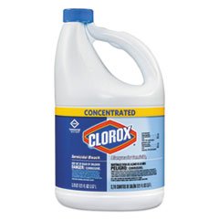 Clorox botella frontal 121oz mostrando etiqueta y uso profesional