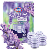 Clorox Scentiva recambios frente mostrando paquete y cantidad