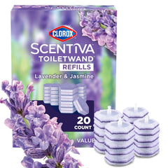 Clorox Scentiva recambios frente mostrando paquete y cantidad