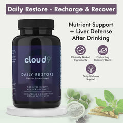 Cloud9 by Rebound etiqueta con ingredientes y beneficios claramente legibles