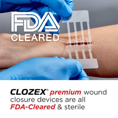 Clozex primer plano del diseño entrelazado para unir bordes de piel