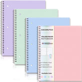 CoconutGo vista frontal del paquete de cuatro cuadernos, organización inmediata