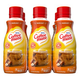 Coffee Mate frente de botella avellana mostrando etiqueta y formato práctico