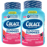 colace empaque frontal que muestra 60 gomitas y beneficios suaves