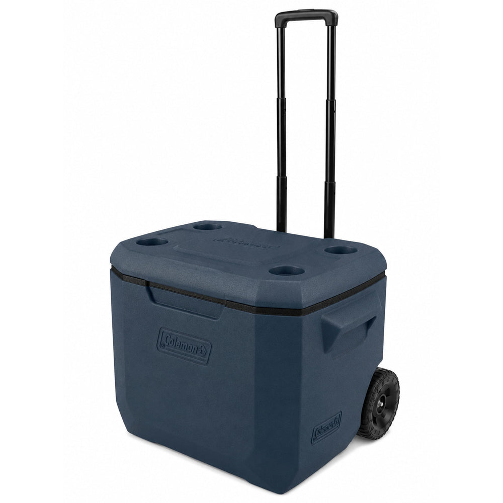 Coleman Chiller 60qt vista frontal mostrando diseño robusto y portabilidad