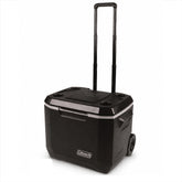 Coleman vista frontal de la nevera mostrando capacidad y diseño, fácil transporte