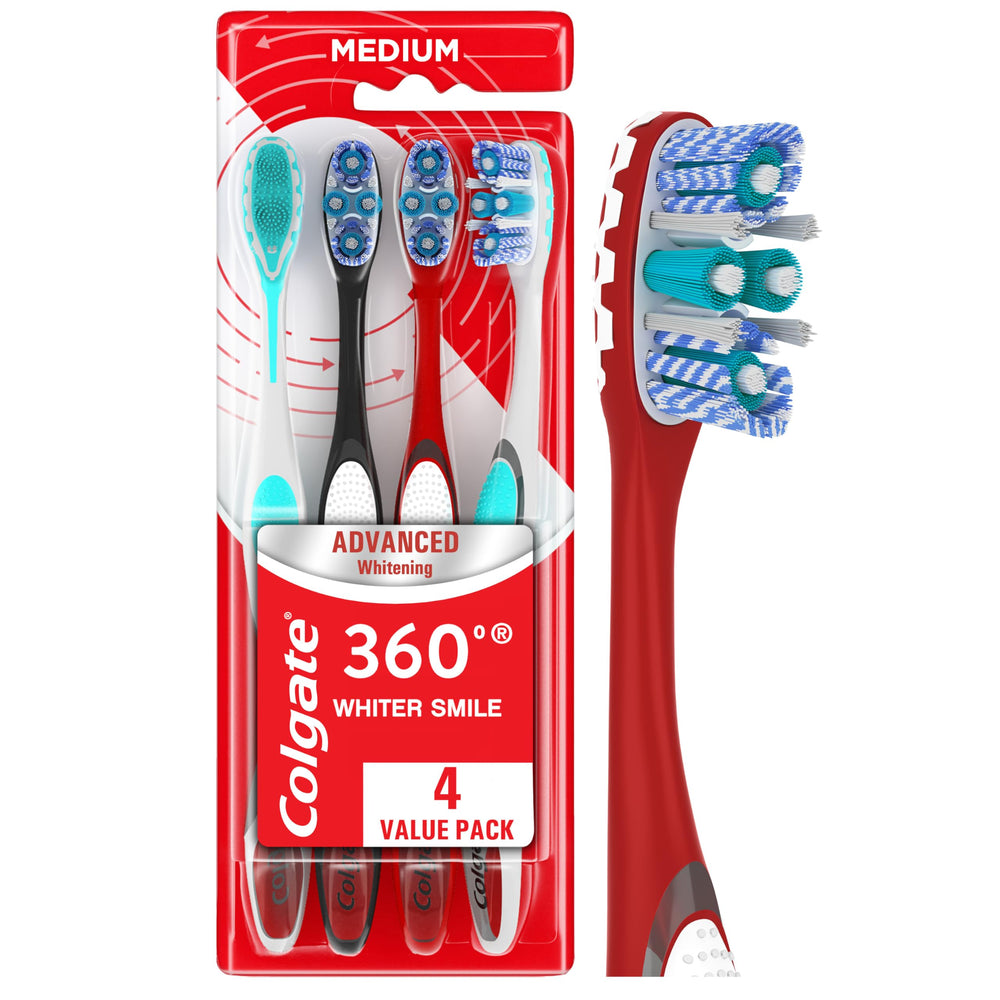 Colgate cepillo frontal pack de cuatro para higiene completa