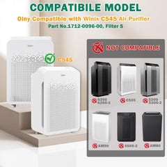 Colorfullife C545 detalle de la textura HEPA H13 que mejora captura de partículas pequeñas