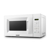 COMFEE' vista frontal del microondas perla con controles fáciles