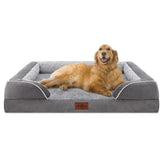 Comfort Expression vista frontal de la cama XL con bolsters, soporte visible