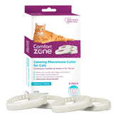 Comfort Zone empaque frontal mostrando pack de 4 collares y beneficio calma
