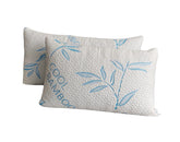 ComfySleep almohadas king frontales mostrando el paquete doble y soporte consistente
