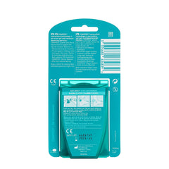 Compeed textura hidrocoloide en primer plano que amortigua y protege la piel