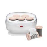 Conair vista frontal de la unidad de calentamiento con accesorios, fácil almacenamiento