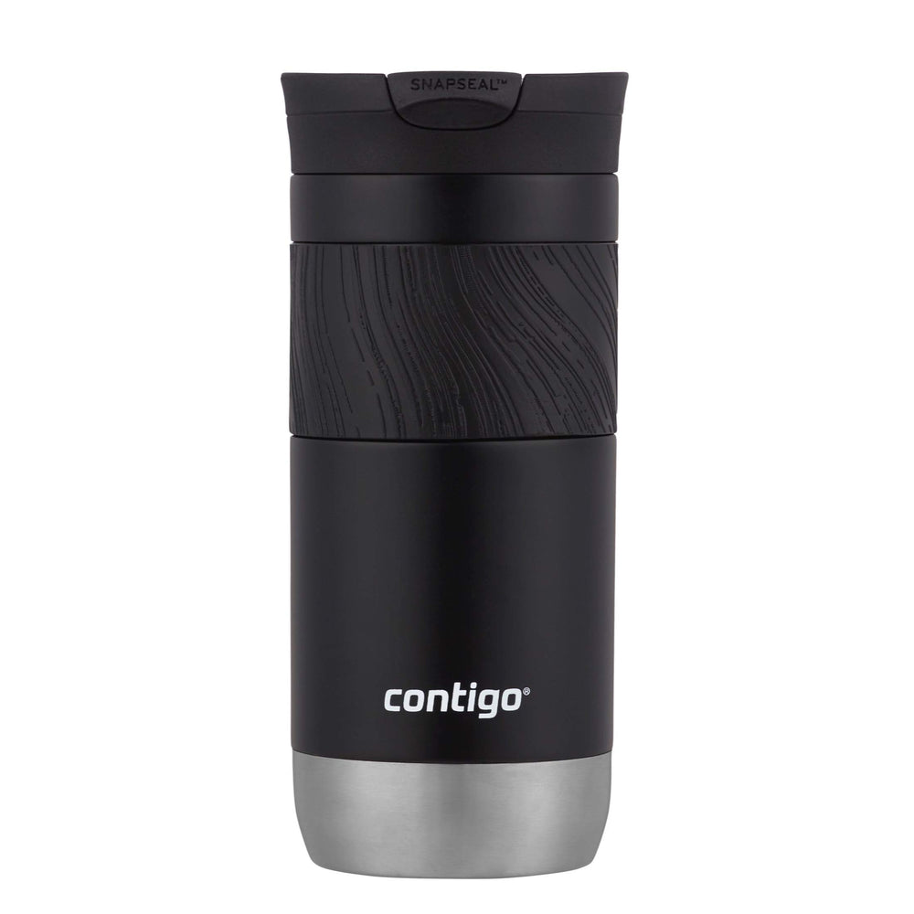 Contigo Byron frente en Licorice mostrando diseño y capacidad, portátil y elegante