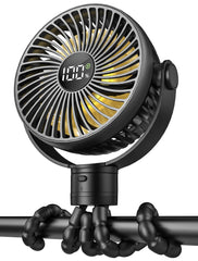Coohea ventilador frontal con abrazadera mostrando su sujeción segura