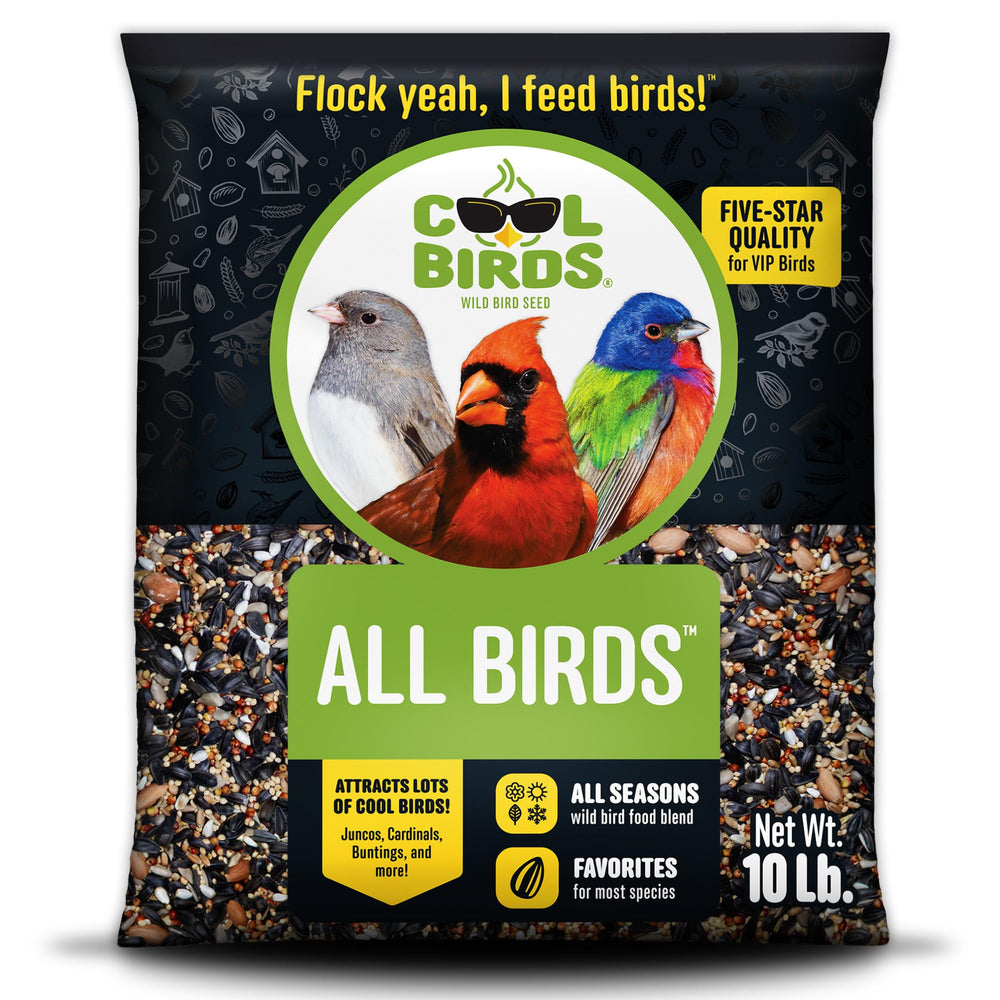 Cool Birds bolsa frontal mostrando 10 lb y mezcla atractiva