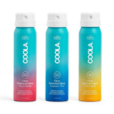 COOLA kit frontal mostrando los tres sprays, fácil transporte