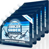 Cooler Shock frontal del empaque con packs fríos listos para usar