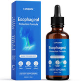 COOLKIN envase frontal de gotas para alivio esofágico con diseño claro y beneficios