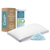 Coop Home Goods frontal del empaque mostrando la almohada y beneficios de frescura