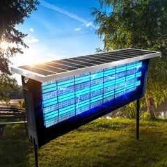 coospider-repta front view showing weatherproof bug zapper protecting patio