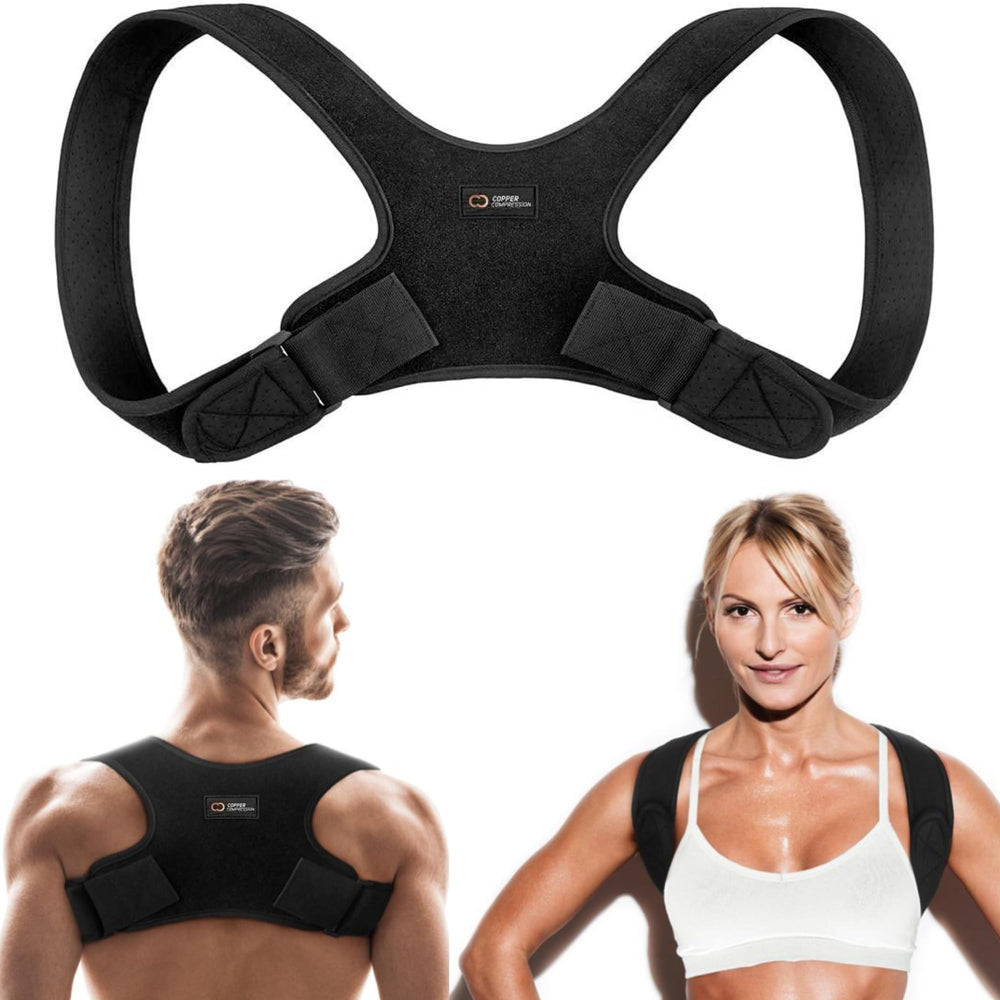Copper Compression vista frontal del corrector mostrando su ajuste