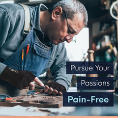 Copper Compression palm close-up displaying non-slip grips for better handling