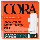 Cora toalla nocturna pack frontal mostrando 24 unidades y diseño