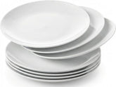 Corelle plato frontal Winter Frost muestra diseño blanco y beneficio duradero