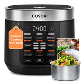 Cosori vista frontal del producto mostrando diseño y capacidad, práctico y compacto