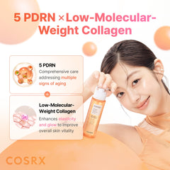 COSRX aplicación del sérum en manos resaltando fácil extensión y tacto