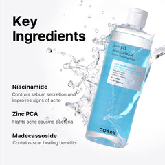 COSRX detalle de la etiqueta mostrando ingredientes clave y beneficios